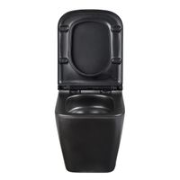 Унитаз подвесной Lemark Florex, безободковый, с сиденьем микролифт,  черный, арт-9612002 — фото 10, Подвесные унитазы