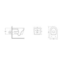 Унитаз подвесной Grossman GR-4457MSQ (520х360х320) безободковый,смыв торнадо,белый матовый с тонкой крышкой,микролифт,1 место — фото 9, Подвесные унитазы