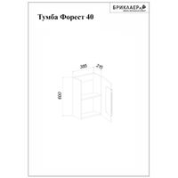 Комплект мебели для ванной Бриклаер Форест 40, дуб золотой/антрацит — фото 3, Комплекты мебели для ванной