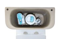 Унитаз-моноблок AZARIO STOUN 405х750х780 напольный, безободковый, в комплекте с сиденьем дюропласт микролифт, белый арт-AZ-1109 — фото 14, Напольные унитазы