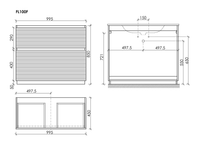 Товар: Тумба напольная SANCOS Folk Floor 995х445х850, c двумя ящиками оснащенными доводчиками, Bianco, арт.FL100FW - фото 6 Тумба напольная SANCOS Folk Floor 995х445х850, c двумя ящиками оснащенными доводчиками, Bianco, арт.FL100FW — фото 6, Тумбы под раковину