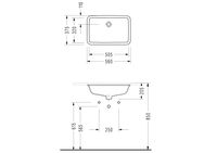 Раковина врезная под столешницу 49,5 см (антибактериальное покрытие) 561 — фото 4, Раковины встраиваемые снизу