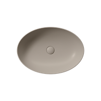 раковина накладная PURA 60x42 без перелива серый беж матовый арт-884205 — фото 1, Раковины накладные