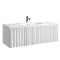 Тумба подвесная SANCOS Snob R 1.0 1195х445х406, c одним ящиком оснащенным доводчиками, Bianco , арт.SNR1.0120W — фото 7, Тумбы под раковину