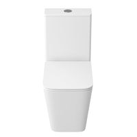 Унитаз напольный Grossman (610х365х825) безободковый,смыв торнадо,белый матовый с тонкой крышкой,2 места арт-GR-4418MSQ — фото 1, Напольные унитазы