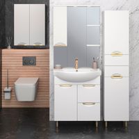 Товар: Зеркальный шкаф ELEGANSE 75 /золото/левый/ AQUA DE MARCO 1075GELE/L - фото 5 Зеркальный шкаф ELEGANSE 75 /золото/левый/ AQUA DE MARCO 1075GELE/L — фото 5, Зеркальные шкафы в ванную