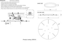 Потолочная база арт-Потолочная база D600-8 BRASS — фото 1, Освещение