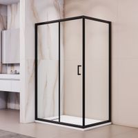 Душевой уголок RGW PA-245B 90x100, прямоугольный, профиль черный, стекло прозрачное/6 мм, арт-410824590-14 — фото 2, Прямоугольные душевые уголки