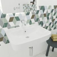 Раковина КЕРАМИН СКВЭА 55 белый глянец CDB00024894 арт-4810531139867 — фото 3, Раковины подвесные