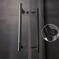 Душевой угол Veconi Premium Trento PTC-20GR, 1000Х1000x2000, брашированный графит, стекло прозрачное PTC20-GR-100100-01-C4 — фото 4, Душевые уголки