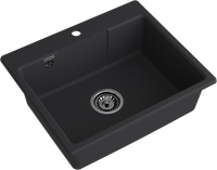 GRANFEST Мойка URBAN 658 1-чаша 580*490мм черный арт.GF-UR- 658 черный — фото 1, Кухонные мойки