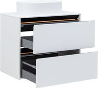 Тумба под раковину Allen Brau Activity 80 1.34004.WM белый матовый/черный браш — фото 9, Тумбы под раковину