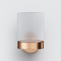 A85A34344 X-Joy, Стеклянный стакан с настенным держателем, роз. золото — фото 3, Стаканы для зубных щеток