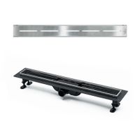 К-т водоотводящий желоб SP10-800 из пластика, с порогами из нерж. стали + Декор. решетка SG10-800 арт-SP10800-SG10800 — фото 6, Душевые лотки