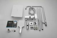 Душевая система с тропическим душем и смесителем BELZ, хром арт-B24507 — фото 10, Душевые стойки