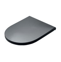 Сиденье с крышкой SIMAS TREVI с микролифтом быстросъемное цвет черный матовый петли хром TR004.NM — фото 1, Сиденья для унитаза