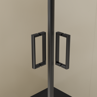 Душевой уголок RGW CL-34B 100x100, квадратный, профиль черный, стекло прозрачное, арт-32093400-14 — фото 4, Квадратные душевые уголки