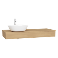 Origin Тумба 120 см с выдвижным ящиком левый дуб (без раковины без столешницы) VITRA арт-65681 — фото 3, Тумбы под раковину