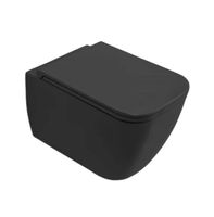 Унитаз Scarabeo TEOREMA 2.0 подвесной безободковый цвет лава матовая с антибактериальным и грязеотталкивающим покрытием BIOKER арт-5126/TW 37 BK — фото 1, Подвесные унитазы