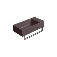 раковина накладная KUBE X 50x25 без перелива коричневый матовый арт-9486016 — фото 3, Раковины накладные