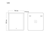 Зеркало LEO (700*800*45) LED с сенсорным выкл. и подогревом арт-167080 — фото 3, Зеркала в ванную комнату
