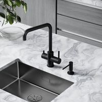 Смеситель для кухни SANCOS Vela с возможностью подключения фильтра для воды, цвет черный матовый, арт. арт-SC4013MB — фото 3, Смесители для кухни