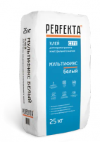 PERFEKTA Клей для стекла,мозаики и камня "МУЛЬТИФИКС БЕЛЫЙ", мешок 25 кг арт-1050 — фото 1, Плиточный клей