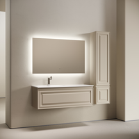 Тумба подвесная SANCOS Very левая 1195х445х406, c одним ящиком оснащенным доводчиками, Beige Soft , арт. арт-VR120LCE — фото 3, Тумбы под раковину