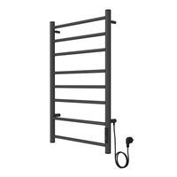 Полотенцесушитель PARMA 500/800 электрический ГРАФИТ R 8 пер AZARIO арт-AZ83904G — фото 1, Электрические полотенцесушители