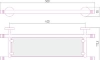 Полка Полка Сунержа Каньон стеклянная / L 500 Золото 03-3003-0500 — фото 1, Полки для полотенец