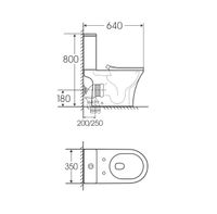 Унитаз напольный Grossman Classic GR-4465SQ (640х350х800) безободковый,белый с тонкой крышкой,микролифт,смыв торнадо,2 места — фото 7, Напольные унитазы