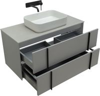 Тумба под раковину Allen Brau Reality 100 1.32007.PGM платина матовый — фото 6, Тумбы под раковину