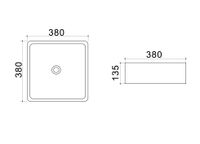 Товар: Раковина Azario 38*38*13,5 накладная, белая арт-AZ4566 - фото 2 Раковина Azario 38*38*13,5 накладная, белая арт-AZ4566 — фото 2, Раковины накладные