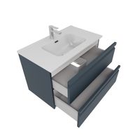 Товар: AQ77080-MG Комплект мебели: Тумба 80см ВЕГА с раковиной AQ0480-00, 2 ящика, цвет серый мат - фото 2 AQ77080-MG Комплект мебели: Тумба 80см ВЕГА с раковиной AQ0480-00, 2 ящика, цвет серый мат — фото 2, Тумбы с раковиной