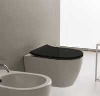 Сиденье с крышкой Scarabeo MOON/GLAM с микролифтом цвет лава матовая арт-5530/B 37 — фото 2, Сиденья для унитаза