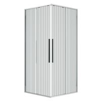 Душевое ограждение Niagara Nova NG-4622-34 (80х80х195) квадрат,раздвижная,хром,стекло рифленое,1 место — фото 1, Квадратные душевые уголки
