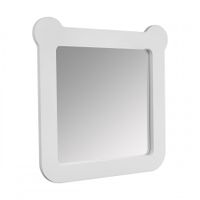 Зеркало КАСПЕР МИШКА, квадратное, белый матовый арт-1A283402CRE20 — фото 2, Зеркала в ванную комнату