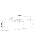 Держатель лейки на штангу 24мм черный матовый BOND арт-BSH2488 — фото 6, Держатели для душа