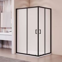 Душевой уголок RGW PA-040B 90х100, прямоугольный, профиль черный, стекло матовое/6 мм, арт-3508104090-24 — фото 1, Прямоугольные душевые уголки