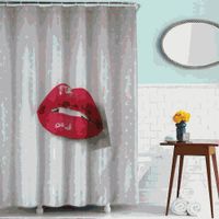 шторка д/в тканевая 180х200см "Красная помада" MZ-53 — фото 1, Шторки на ванну