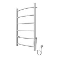 Полотенцесушитель электрический AZARIO VERONA 500/800 6 секций, диммер справа, белый арт-AZ04858W — фото 6, Электрические полотенцесушители