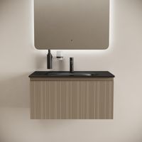 Тумба подвесная SANCOS Code 785х453х400, c одним ящиком оснащенным доводчиками, цвет серо- бежевый, арт. арт-CD80GB — фото 10, Тумбы под раковину