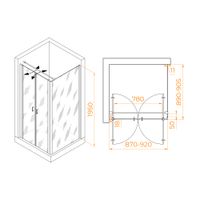 Душевой уголок RGW PA-134 (PA-104+Z-050-2+O-104) 900x900 060813499-011 — фото 1, Душевые уголки