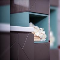 Комплект мебели для ванной Бриклаер КРИСТАЛЛ 90Z, графит/муссон — фото 7, Комплекты мебели для ванной