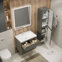 Товар: Тумба подвесная "МЕРКАДО-70 см" с 2-я ящ. графит матовая (ум. Classica-70) 107079 - фото 3 Тумба подвесная "МЕРКАДО-70 см" с 2-я ящ. графит матовая (ум. Classica-70) 107079 — фото 3, Тумбы под раковину