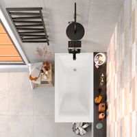 Ванна MALTA 157 см из литьевого мрамора NOVA GEL с каменными ножками/ Aqua de Marco 1160WMAL_GEL — фото 3, Ванны