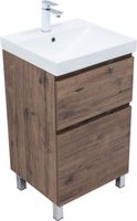 Товар: Тумба с раковиной Aquanet Алвита new 50 (Flat) напольная 2 ящ. цв.дуб веллингтон табак 00345674 - фото 12 Тумба с раковиной Aquanet Алвита new 50 (Flat) напольная 2 ящ. цв.дуб веллингтон табак 00345674 — фото 12, Тумбы с раковиной