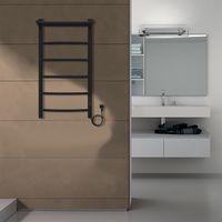 Полотенцесушитель электрический AZARIO VERONA 400/800 5 секций, с полкой, диммер справа, черный арт-AZ04848PB — фото 4, Электрические полотенцесушители