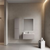 Тумба подвесная SANCOS Snob R 1.0 890х445х406, c одним ящиком оснащенным доводчиками, Doha Soft , арт. арт-SNR1.090SM — фото 6, Тумбы под раковину