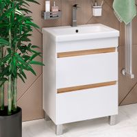 Тумба напольная с умывальником SYDNEY 60 /2ящ/ AQUA DE MARCO 5060WCSYD/1 — фото 1, Тумбы с раковиной